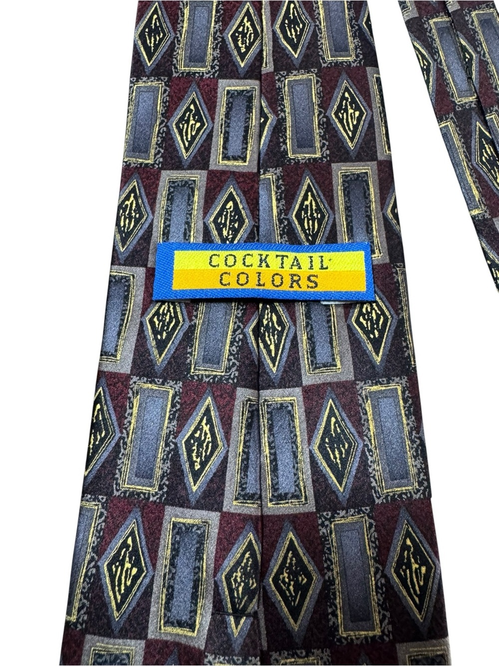 Cocktail Colors Abstract Print Silk Tie - Picture 6 of 7